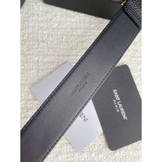 Replica Borsa Cintura YSL Saint Laurent Cassandre Square Buckle 20MM Nero Riproduzione Fedele replica Cintura YSL Saint Laurent Cassandre Square Buckle 20MM Nero imitazioni