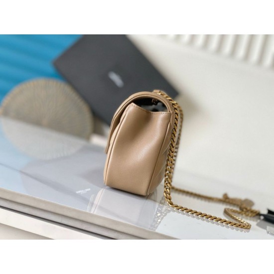 Replica YSL Saint Laurent LouLou Small Bag Matelasse Beige Riproduzione Fedele YSL Saint Laurent LouLou Small Bag Matelasse Beige imitazioni