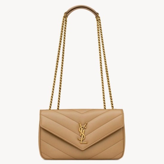 Replica YSL Saint Laurent LouLou Small Bag Matelasse Beige Riproduzione Fedele YSL Saint Laurent LouLou Small Bag Matelasse Beige imitazioni
