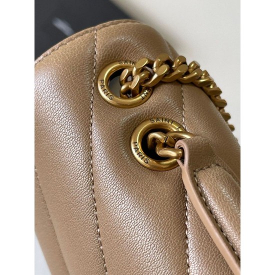 Replica YSL Saint Laurent LouLou Small Bag Matelasse Beige Riproduzione Fedele YSL Saint Laurent LouLou Small Bag Matelasse Beige imitazioni