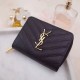 Replica Pari di alta qualità Portafoglio compatto con cerniera YSL Saint Laurent Nero Riproduzione Fedele Pari replica di alta qualità Portafoglio compatto con cerniera YSL Saint Laurent Nero imitazioni