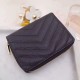 Replica Pari di alta qualità Portafoglio compatto con cerniera YSL Saint Laurent Nero Riproduzione Fedele Pari replica di alta qualità Portafoglio compatto con cerniera YSL Saint Laurent Nero imitazioni