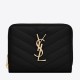 Replica Pari di alta qualità Portafoglio compatto con cerniera YSL Saint Laurent Nero Riproduzione Fedele Pari replica di alta qualità Portafoglio compatto con cerniera YSL Saint Laurent Nero imitazioni