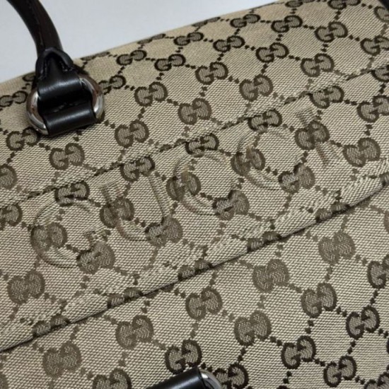 Replica Borsa da viaggio Gucci media in tela GG Gucci da uomo 802095 marrone Riproduzione Fedele Borsa da viaggio Gucci media in tela GG Replica Gucci da uomo 802095 marrone imitazioni