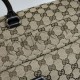 Replica Borsa da viaggio Gucci media in tela GG Gucci da uomo 802095 marrone Riproduzione Fedele Borsa da viaggio Gucci media in tela GG Replica Gucci da uomo 802095 marrone imitazioni
