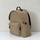 Riproduzione Fedele Zaino Gucci medio in tela GG Replica Gucci da uomo 824624 marrone imitazioni