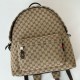 Riproduzione Fedele Zaino Gucci medio in tela GG Replica Gucci da uomo 824624 marrone imitazioni