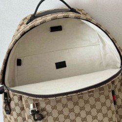Replica Zaino Gucci medio in tela GG Gucci da uomo 824624 marrone Riproduzione Fedele Zaino Gucci medio in tela GG Replica Gucci da uomo 824624 marrone imitazioni