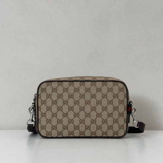 Replica Borse Imitazioni a tracolla Gucci piccola in tela GG Gucci da uomo 834802 marrone Riproduzione Fedele Borse Imitazioni a tracolla Gucci piccola in tela GG Replica Gucci da uomo 834802 marrone imitazioni