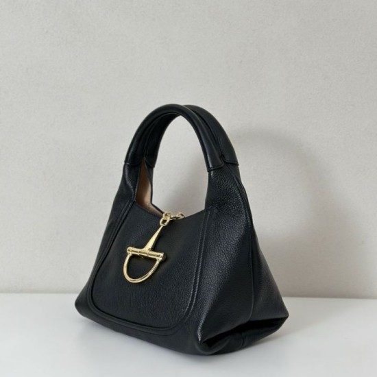Riproduzione Fedele Borsa Replica Gucci Softbit Media/Maxi con Manico a Mezzaluna 837466 Nera Imitazione imitazioni