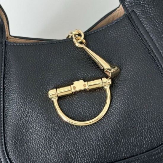 Riproduzione Fedele Borsa Replica Gucci Softbit Media/Maxi con Manico a Mezzaluna 837466 Nera Imitazione imitazioni