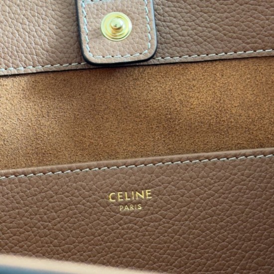 Replica Bora Pari a tracolla Celine Cabas Anais Triomphe piccola marrone grana Riproduzione Fedele Bora Pari replica a tracolla Celine Cabas Anais Triomphe piccola marrone grana imitazioni