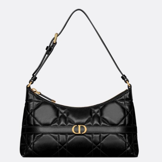 Replica Mini borsa Dior Miss Caro Cigale Dior Macrocannage nera Riproduzione Fedele Mini borsa Dior Miss Caro Cigale replica Dior Macrocannage nera imitazioni