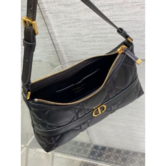 Replica Mini borsa Dior Miss Caro Cigale Dior Macrocannage nera Riproduzione Fedele Mini borsa Dior Miss Caro Cigale replica Dior Macrocannage nera imitazioni