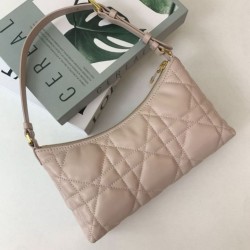 Riproduzione Fedele Mini borsa Dior Miss Caro Cigale Macrocannage albicocca imitazioni