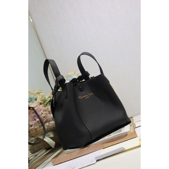 Replica Borse Alta Qualità a secchiello Dior Signature piccola/media nera Riproduzione Fedele Replica Borse Alta Qualità a secchiello Dior Signature piccola/media nera imitazioni