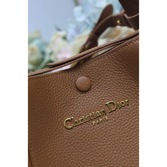 Riproduzione Fedele Borsa a secchiello Dior Signature piccola/media marrone Imitazioni imitazioni