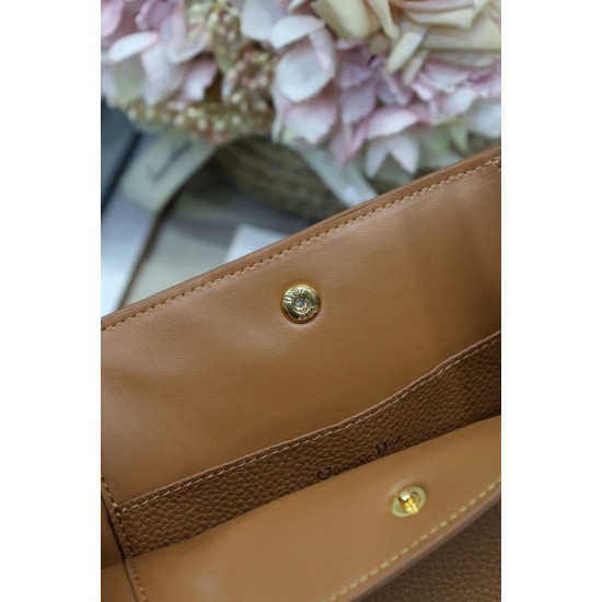 Riproduzione Fedele Borsa a secchiello Dior Signature piccola/media marrone Imitazioni imitazioni