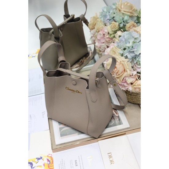 Replica Borsa a secchiello Dior Signature piccola/media grigia Riproduzione Fedele Replica Borsa a secchiello Dior Signature piccola/media grigia imitazioni