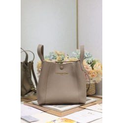 Borsa a secchiello Dior Signature piccola/media grigia