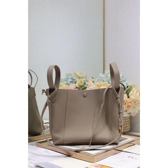 Replica Borsa a secchiello Dior Signature piccola/media grigia Riproduzione Fedele Replica Borsa a secchiello Dior Signature piccola/media grigia imitazioni