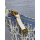 Replica Mini borsa Dior Miss Caro Cigale Oblique Chambray con effetto rafia Blu Riproduzione Fedele Mini borsa Dior Miss Caro Cigale Oblique Chambray con effetto rafia Blu imitazioni
