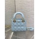 Replica Mini Borsa Dior Lady Dior con O-link Cannage Blu Imitazioni Riproduzione Fedele Replica Mini Borsa Dior Lady Dior con O-link Cannage Blu Imitazioni imitazioni