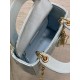Replica Mini Borsa Dior Lady Dior con O-link Cannage Blu Imitazioni Riproduzione Fedele Replica Mini Borsa Dior Lady Dior con O-link Cannage Blu Imitazioni imitazioni