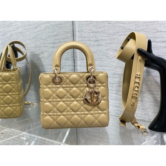 Riproduzione Fedele Replica Borsa Dior Lady Dior My ABCDior Piccola Pastello imitazioni