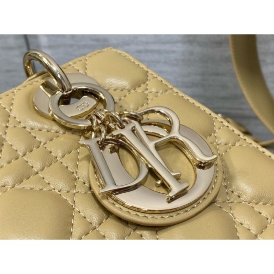 Riproduzione Fedele Replica Borsa Dior Lady Dior My ABCDior Piccola Pastello imitazioni