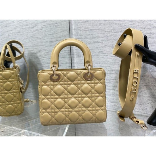 Riproduzione Fedele Replica Borsa Dior Lady Dior My ABCDior Piccola Pastello imitazioni