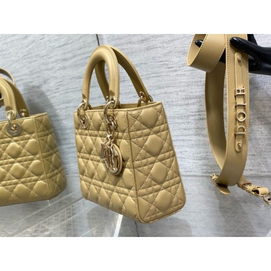 Riproduzione Fedele Replica Borsa Dior Lady Dior My ABCDior Piccola Pastello imitazioni