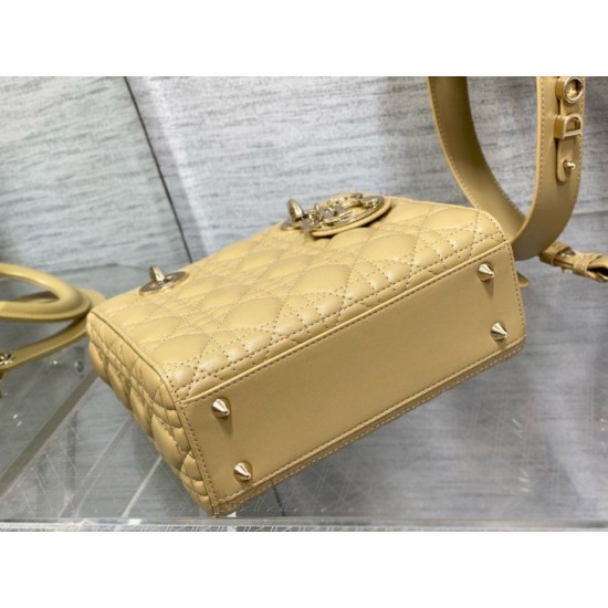 Riproduzione Fedele Replica Borsa Dior Lady Dior My ABCDior Piccola Pastello imitazioni