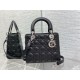 Replica Borsa Dior Lady Dior Media in Pelle di Vitello Granata Nera Imitazioni Riproduzione Fedele replica Dior Lady Dior Media in Pelle di Vitello Granata Nera Imitazioni imitazioni