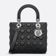 Replica Borsa Dior Lady Dior Media in Pelle di Vitello Granata Nera Imitazioni Riproduzione Fedele replica Dior Lady Dior Media in Pelle di Vitello Granata Nera Imitazioni imitazioni