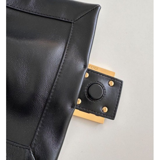 Replica borse griffate Fendi Mamma Baguette Piccola Nera Imitazioni Riproduzione Fedele Replica borse griffate Fendi Mamma Baguette Piccola Nera Imitazioni imitazioni