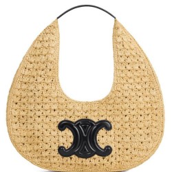Riproduzione Fedele Borse Replica Hobo Classic Basket Celine 112772 Nero/Caffè Imitazione imitazioni