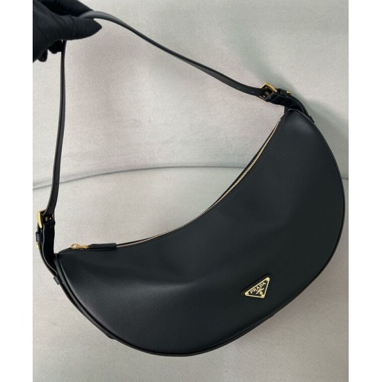 Replica Borsa a tracolla Prada Demi-lune Grande 1BC255 Nero/Bianco/Caffè Riproduzione Fedele Borsa a tracolla Prada Demi-lune Grande Replica 1BC255 Nero/Bianco/Caffè imitazioni