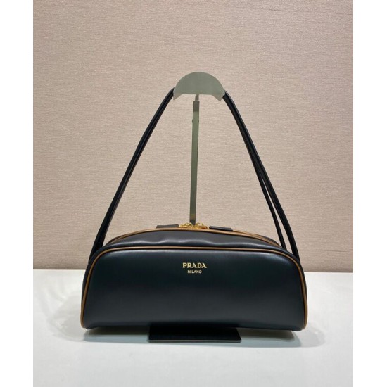 Replica Borsa a tracolla Prada Swing Smooth 1BC249 Nero Riproduzione Fedele Borsa a tracolla Prada Swing Smooth Replica 1BC249 Nero imitazioni