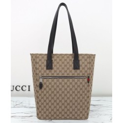 Borse tote media Gucci in tela GG 834796 Caffè