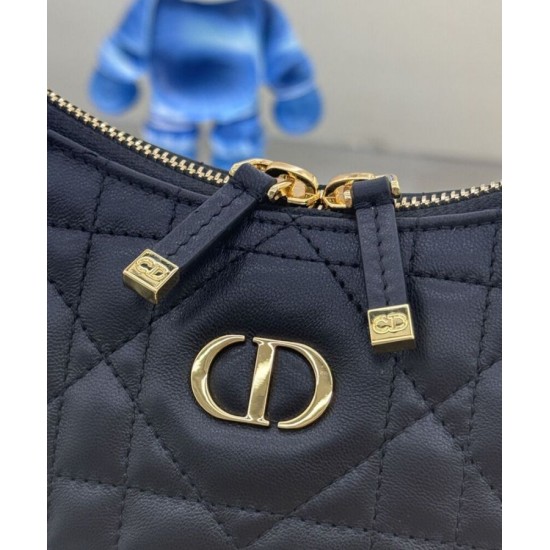 Replica Mini borsa Christian Dior Miss Caro Diorling con catena, nera Riproduzione Fedele Mini borsa Christian Dior Miss Caro Diorling con catena, nera imitazioni