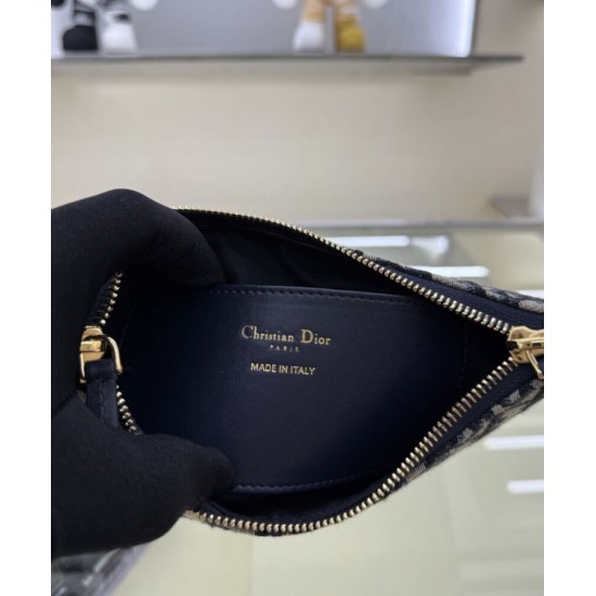 Replica Mini borsa Christian Dior 30 Montaigne Diorling con catena, blu scuro Riproduzione Fedele Mini borsa Christian Dior 30 Montaigne Diorling con catena, blu scuro imitazioni