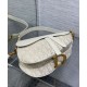 Riproduzione Fedele Borsa Dior Saddle con tracolla Crema imitazioni
