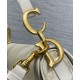Riproduzione Fedele Borsa Dior Saddle con tracolla Crema imitazioni