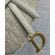Riproduzione Fedele Borsa Dior Saddle con tracolla Crema imitazioni