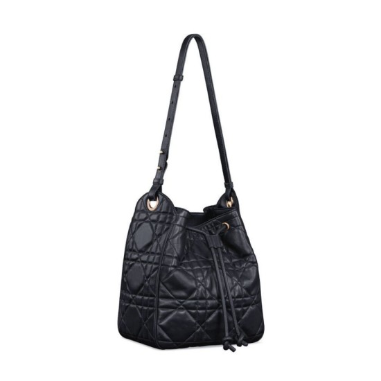 Replica Borsa Christian Dior D-Motion media nera Riproduzione Fedele Borsa Christian Dior D-Motion media nera imitazioni