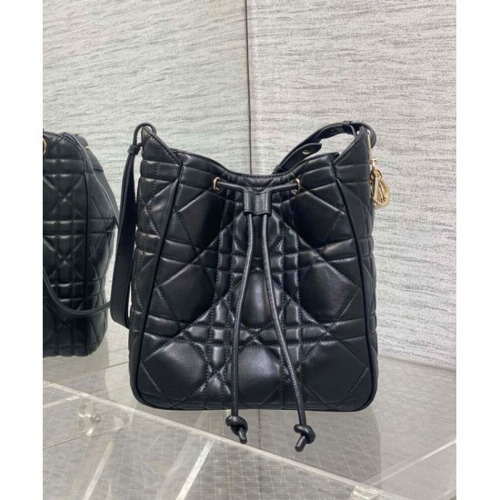 Replica Borsa Christian Dior D-Motion media nera Riproduzione Fedele Borsa Christian Dior D-Motion media nera imitazioni