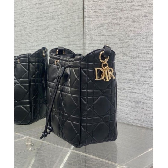 Replica Borsa Christian Dior D-Motion media nera Riproduzione Fedele Borsa Christian Dior D-Motion media nera imitazioni
