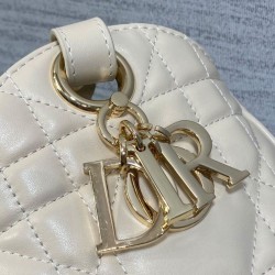 Riproduzione Fedele Borse Firmate Replica Christian Dior D-Motion media crema imitazioni