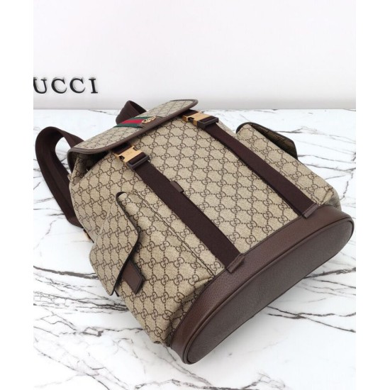 Replica Zaino da uomo Gucci Ophidia grande Caffè scuro Riproduzione Fedele Zaino da uomo Gucci Ophidia grande Caffè scuro imitazioni